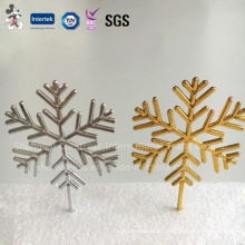 Hot Sale Elegant Design Personalized Snowflake Plastic Cake Decorations Supplies